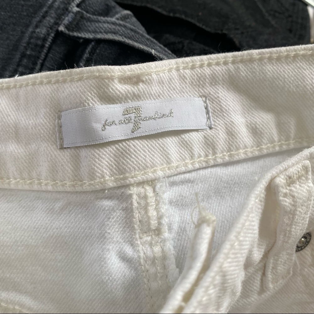 7 For All Mankind Monroe cut off Short Size 25 White - Picture 7 of 9